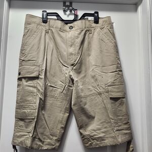 George Men's Khaki Shorts with Navy Branding